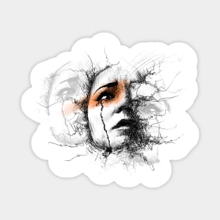 Crying Woman Sticker